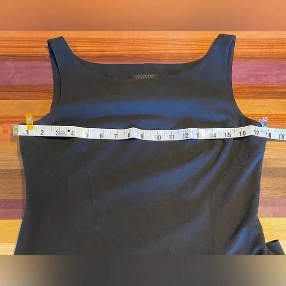 The Limited  Black Dress with white stitched "belt", size 8 - Picture 5 of 6